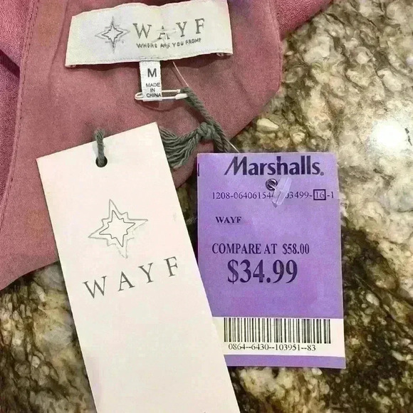 WAYF NWT Dusty Mauve Sheath Dress, Size M - Picture 6 of 9